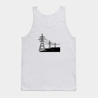 Pylons Linocut Silhouette Tank Top